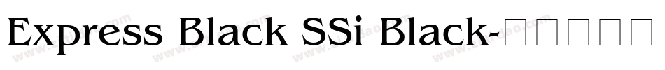 Express Black SSi Black字体转换